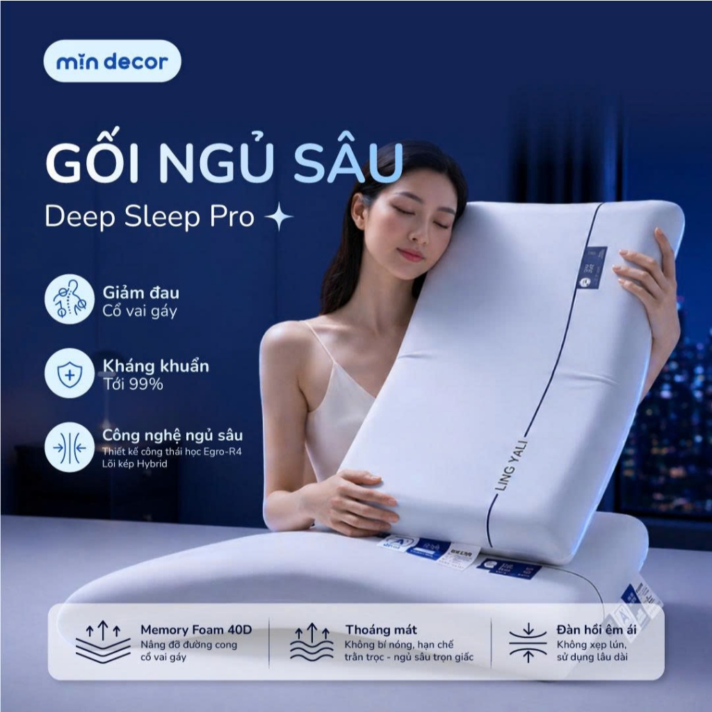 Astronat Hybrid Ergonomic Pillow Smooth Decor Deep Sleep Pro Pillow ช่วยลดคอ ไหล่ และคอชาสําหรับการน