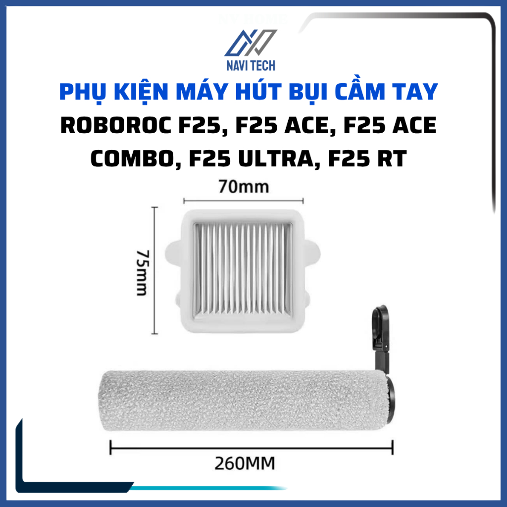 อุปกรณ์เสริมเครื่องดูดฝุ่นมือถือ Roboroc F25, F25 ACE, F25 ACE combo, F25 ultra, F25 RT ลูกกลิ้ง, กร