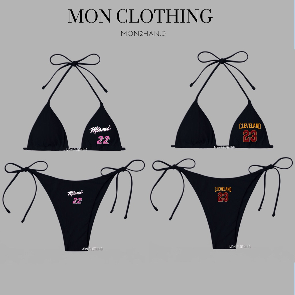 Y2K SPORTS STYLE BLACK BIKINI - โดยเสื้อผ้า MON
