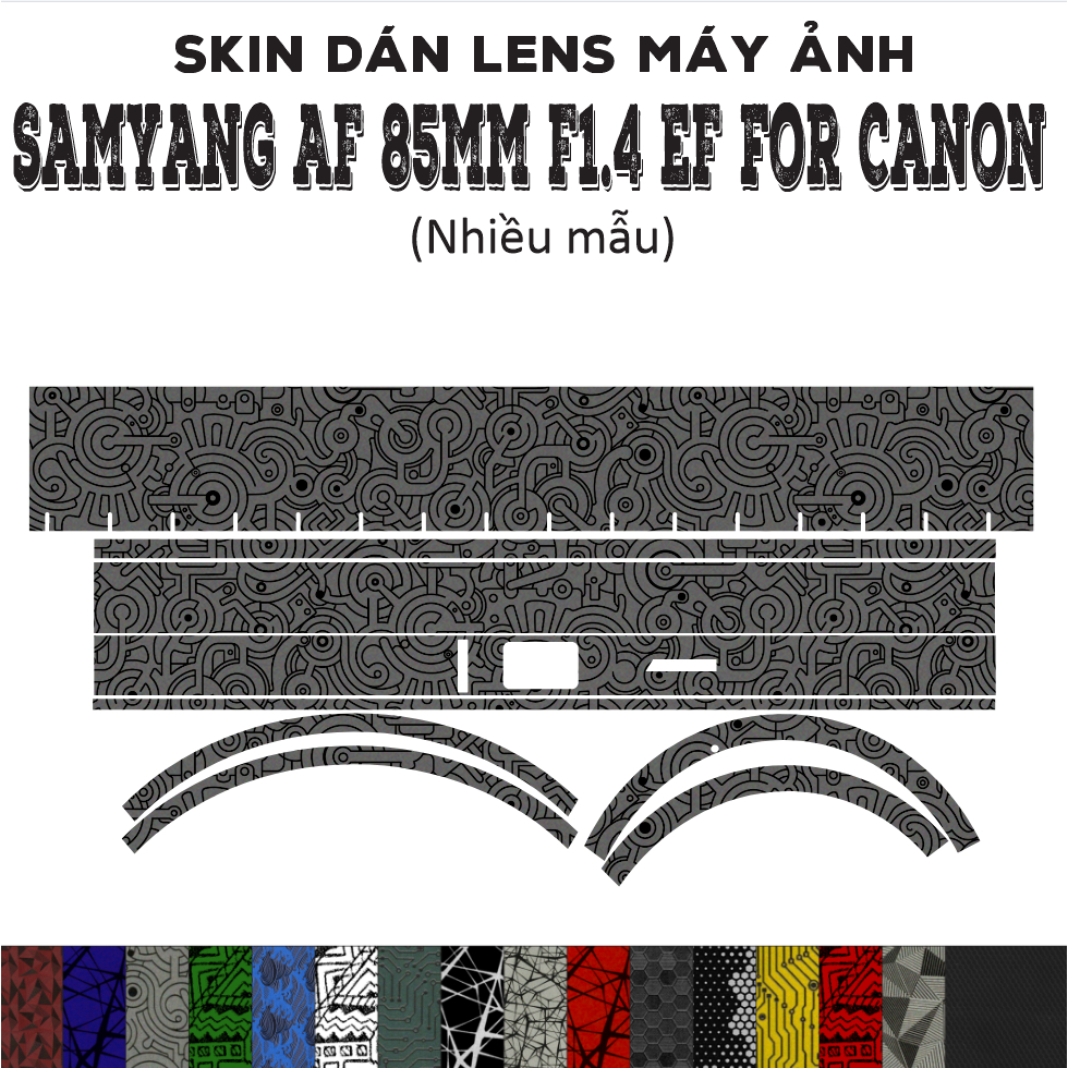 Samyang AF 85mm F1.4 EF Lens Skin สําหรับ Canon (หลายรุ่น) | Decal Film 3M Samyang 85mm สติ๊กเกอร์กั