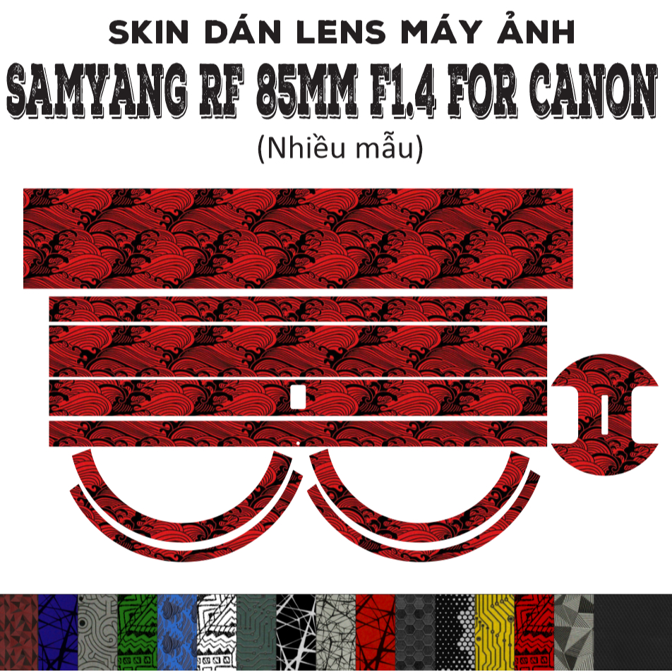 Samyang RF 85mm F1.4 Lens Skin สําหรับ Canon (หลายรุ่น) | Decal Film 3M Samyang 85mm สติ๊กเกอร์กันรอ