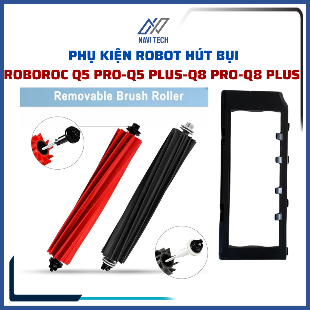 อุปกรณ์เสริมเครื่องดูดฝุ่นหุ่นยนต์ Roboroc Q5 pro, Q5 pro plus, Q8 max, Q8 max plus แปรงหลัก, จุก