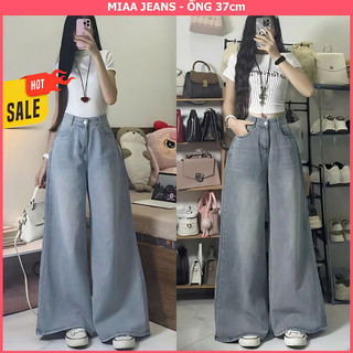 Quần Jean Nữ Ống Rộng MIAA Dáng Suông Basic Dễ Mix Đồ Năng Động, quần bò ống suông màu RETRO_VER3