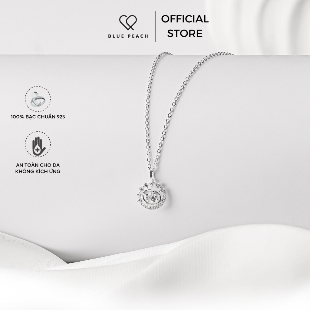 Blue Peach Silver Necklace Milky Way VN Necklace Size S - xm - DC6900 - xm - C