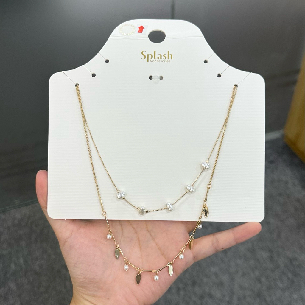 [EXPORTANT] 2-LAYER LAYER LAYER NECKLACE MIXED METAL FULLTAG SPLASH