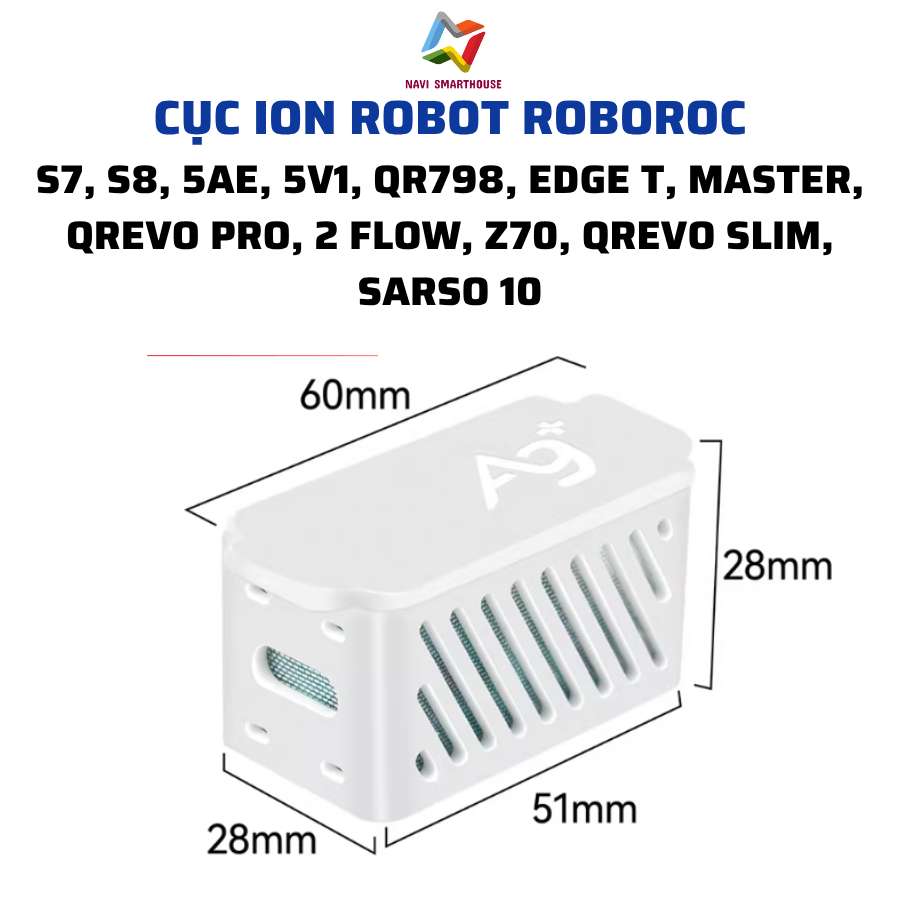 Ion Roboroc S7, S8, Qrevo pro, Qrevo master, 5AE, 5V1, QR798, Edge T, Saros 10, Z70, 2 Flow, Qrevo s