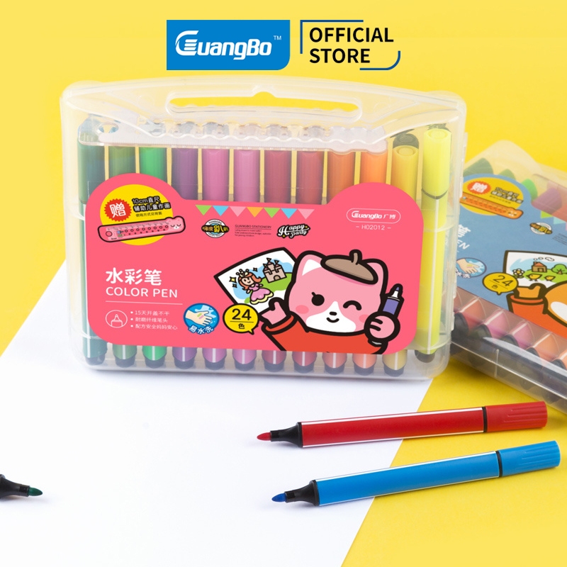 ปากกามาร์กเกอร์ Happy Party 24/36 สี - GuangBo H02212/13