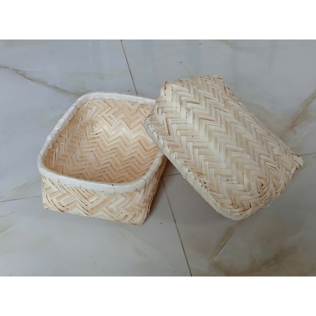 ราคาถูก ขนมคลีน กล่องเก็บ 20x15xh9. และ 18x13xh8. ชุด 2 ใบ