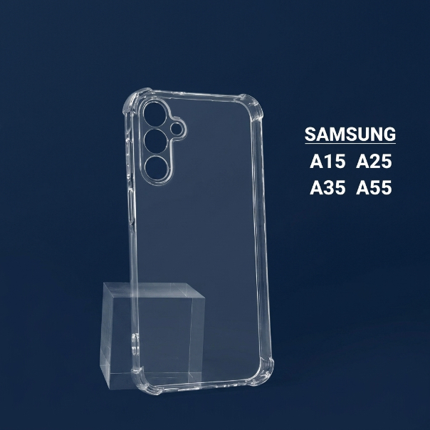 Samsung A15, A25, A35, A55 5G เคสใสเรียบ | เคสโทรศัพท์แบบยืดหยุ่น SS galaxy ปกป้องกล้องโทรศัพท์ Sams