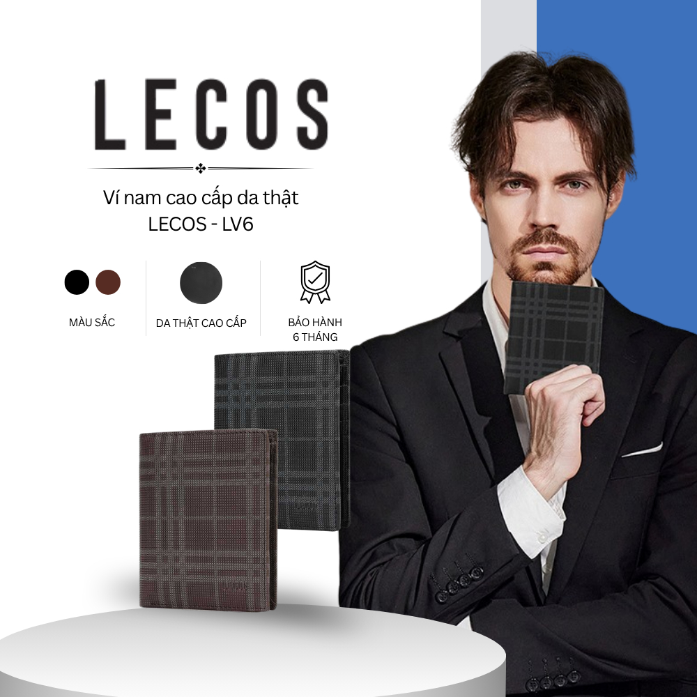 Lecos Premium Genuine Leather Mens Wallet - LV6