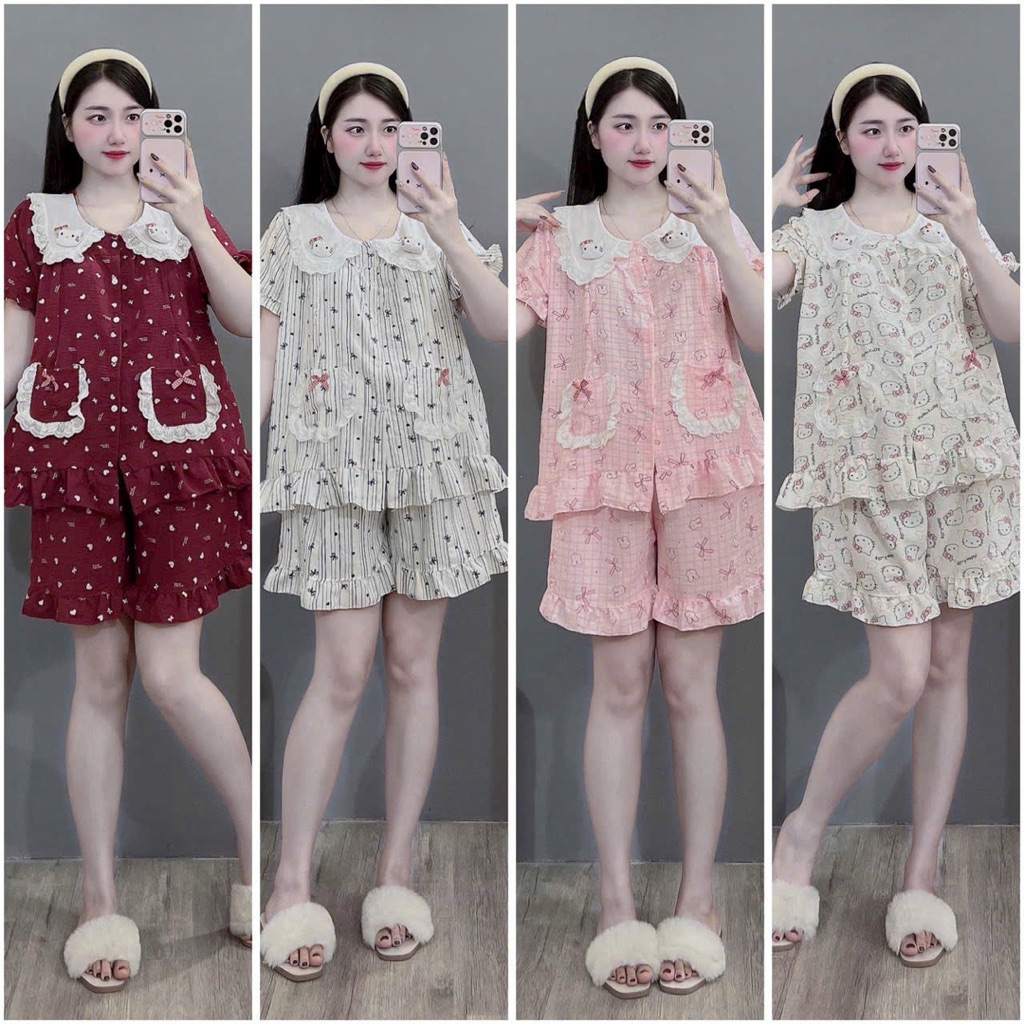 Smooth Ruffle Neck Maternity Set ลายสวยมากมาย