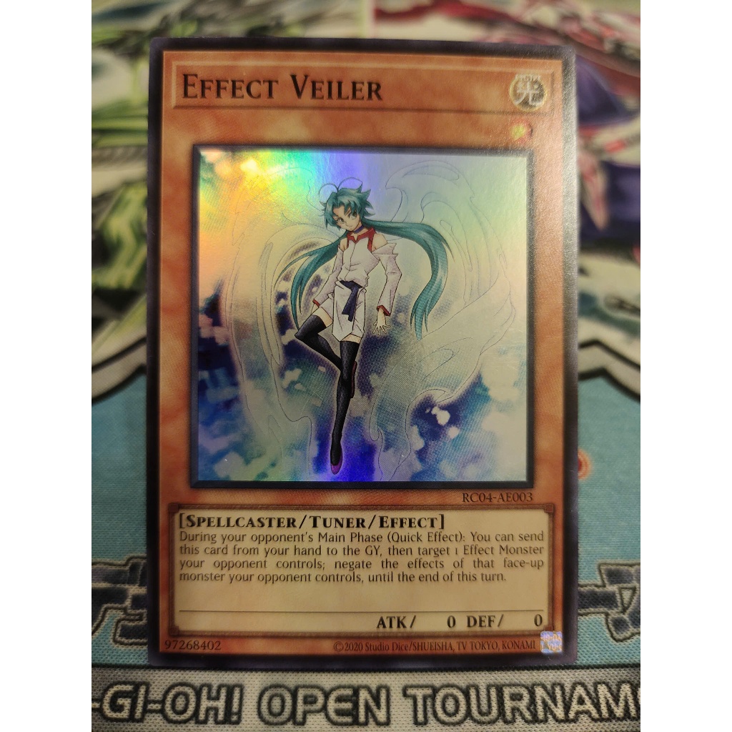 การ์ด Yugioh ของแท้ - Effect Veiler - RC04-AE003 - หายากมาก