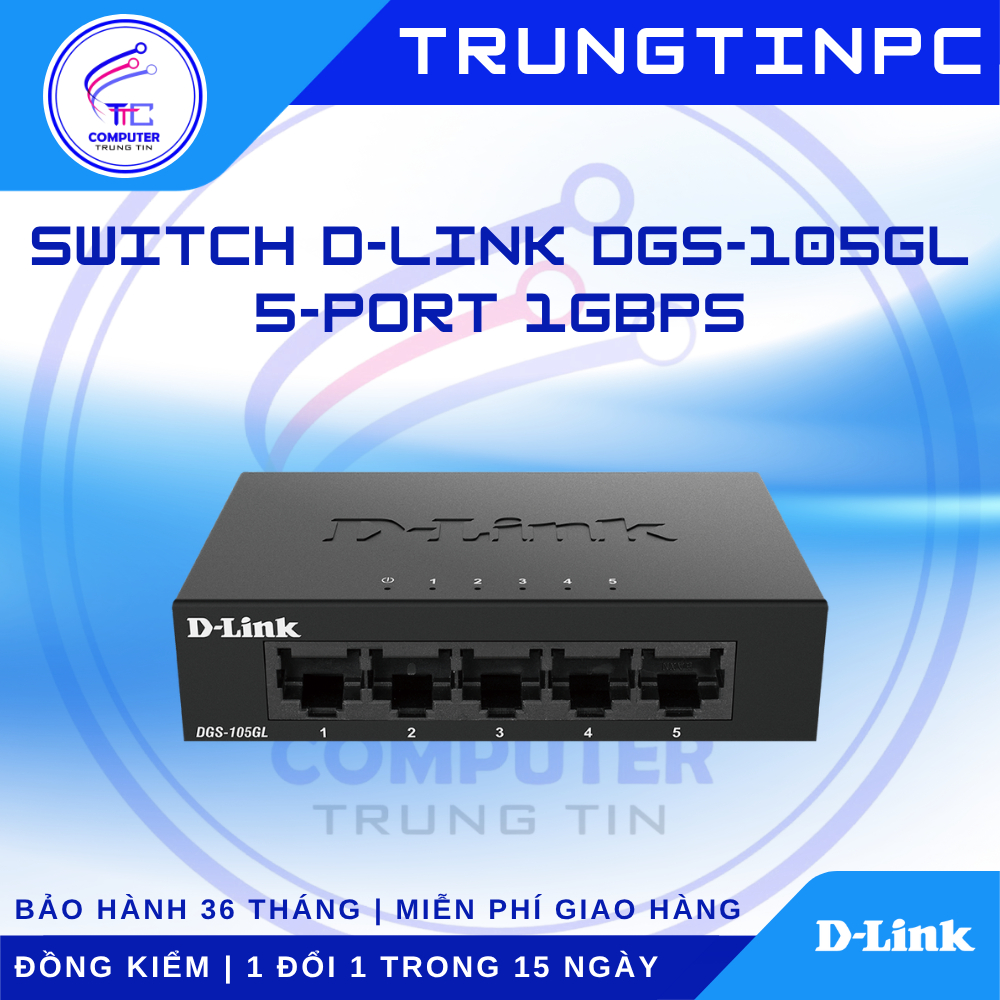 สวิตช์ D-Link DGS-105GL 5 พอร์ต 1Gbps