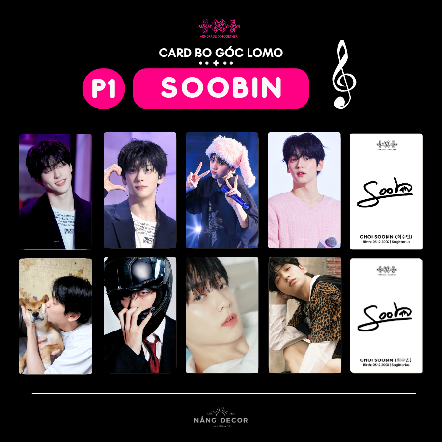 [HCM] TXT SOOBIN Choi Soobin การ์ดมุมโค้งมน - ขนาด 5.4x 8.6ซม. | Sunny Decor 2015
