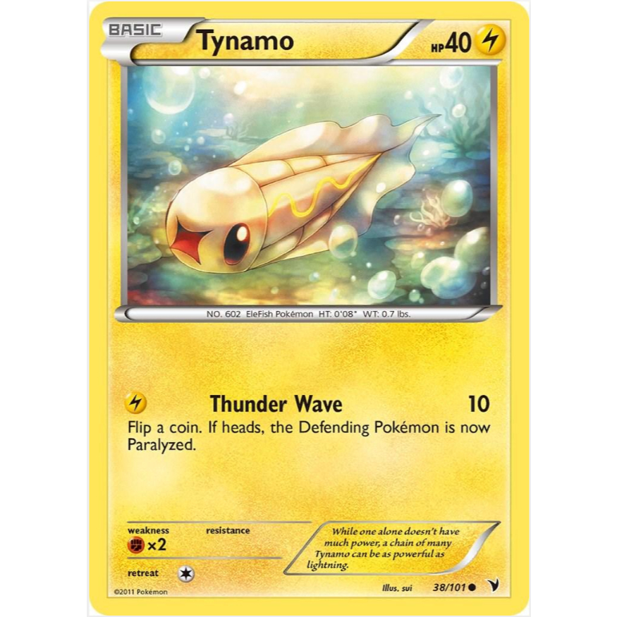 [การ์ดโปเกมอน TCG] Tynamo - 38/101 - ทั่วไป