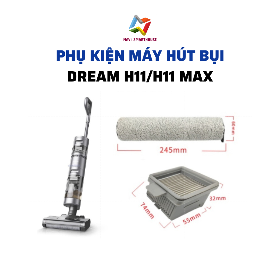 Dream H11 max, H12, H12S, H11S, H12 อุปกรณ์เสริมเครื่องดูดฝุ่นไร้สาย, แกนลูกกลิ้ง, แกนกรอง