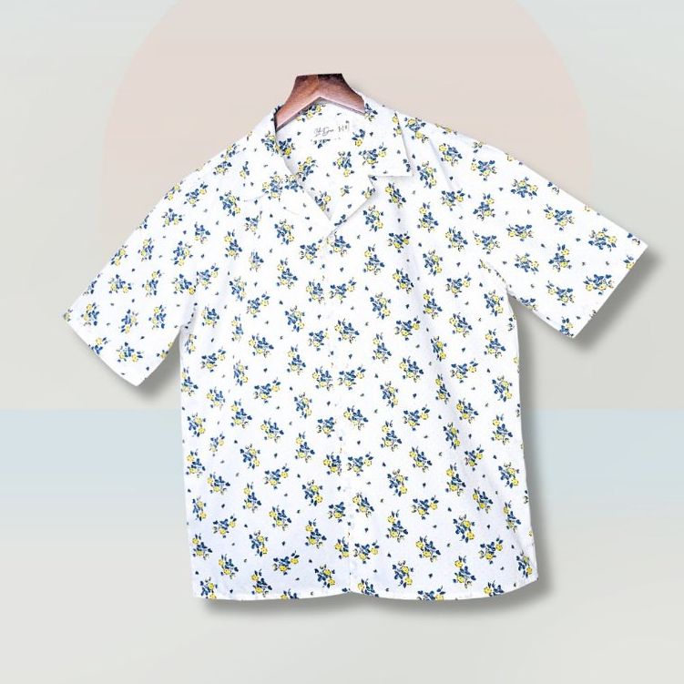 เสื้อเชิ้ตผู้ชายคิวบา Unisex ลาย Canola