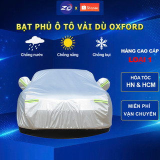 Bạt phủ ô tô xe hơi vải dù oxford cao cấp 3 lớp tráng bạc bền đẹp chống nắng mưa,bạc trùm chùm kín bảo vệ xe oto4,5,7chỗ