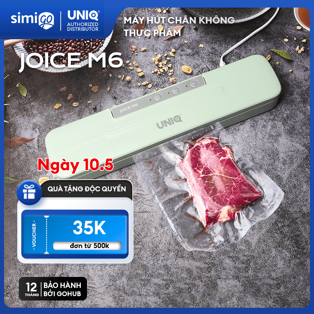 UNIQ Joico M6 65000 Pa เครื่องซีลสูญญากาศอาหาร, เครื่องซีลสูญญากาศในครัวเรือนขนาดเล็กแบบมือถือ, เครื