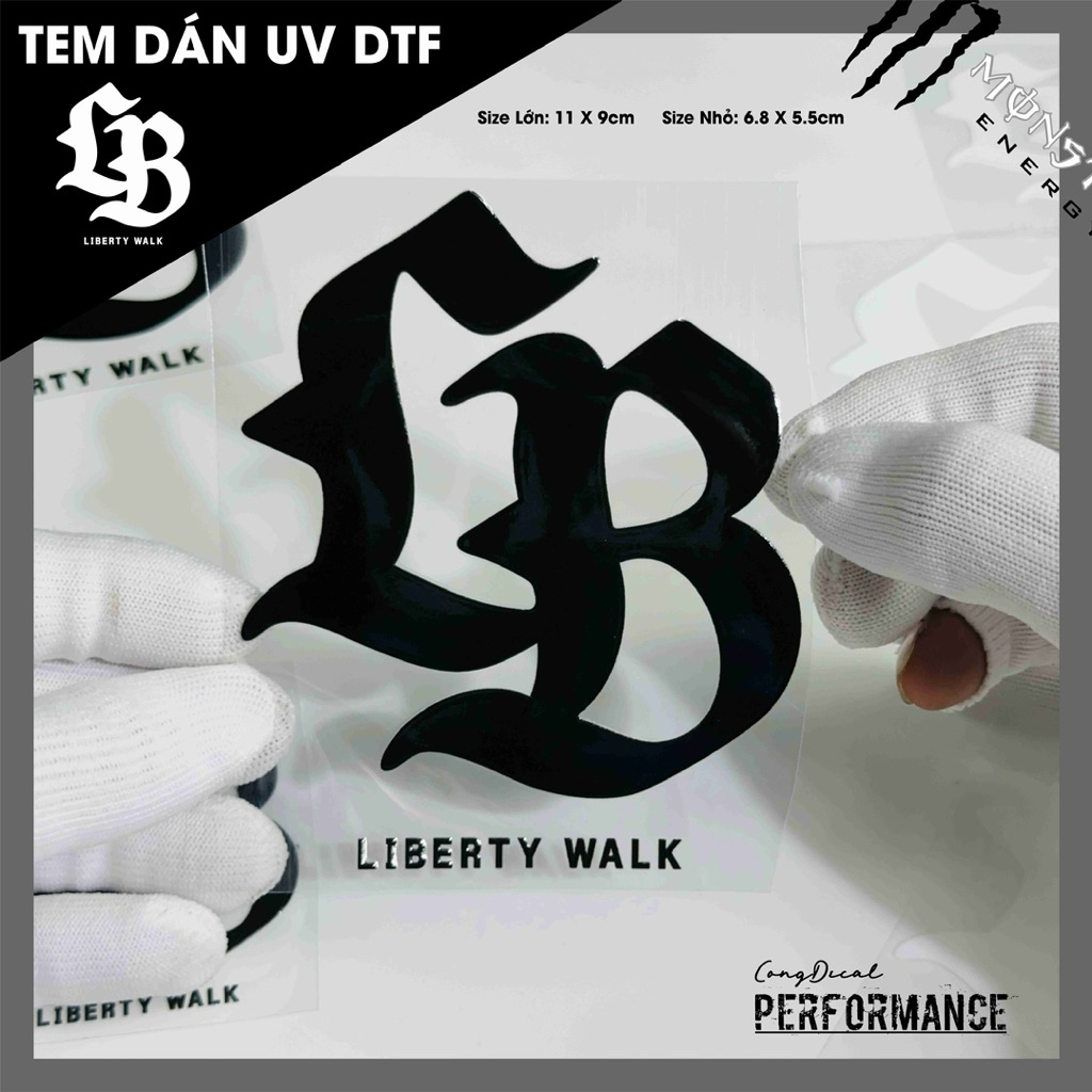 สติ๊กเกอร์ LIBERTY WALK วัสดุ UV DTF คุณภาพสูง กันน้ําอย่างแน่นอน และทนต่อการซีดจาง1