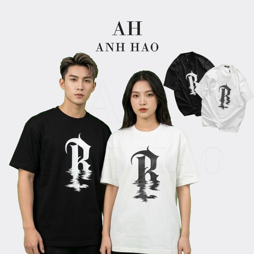 เสื้อยืด Unisex สําหรับผู้ชายและผู้หญิงแขนสั้น oversize ผ้าคอตตอน 100% ดูดซับเหงื่อ เสื้อยืดแบรนด์ท้