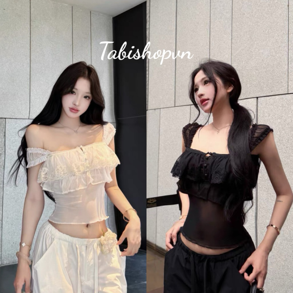 ทาบิชอป เสื้อเข้ารูปผู้หญิง 2 ชิ้น เซ็กซี่ ลูกไม้ น่าระทึกใจ เสื้อผู้หญิงเข้ากับหุ่น (320)