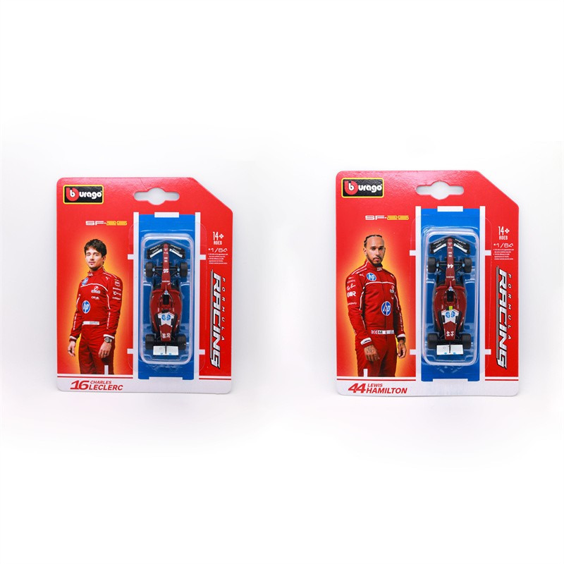 F1 2025 รถแข่งรุ่น Scuderia Ferrari SF-25 เวอร์ชั่นการ์ด 1:64 สเกล BBurago