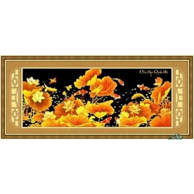 ภาพวาดเพชรเก้าปลารวบรวม DF031 (105X50)cm DF084 149X63 cm DF323 vs119 115X50 - ชุดวัสดุ