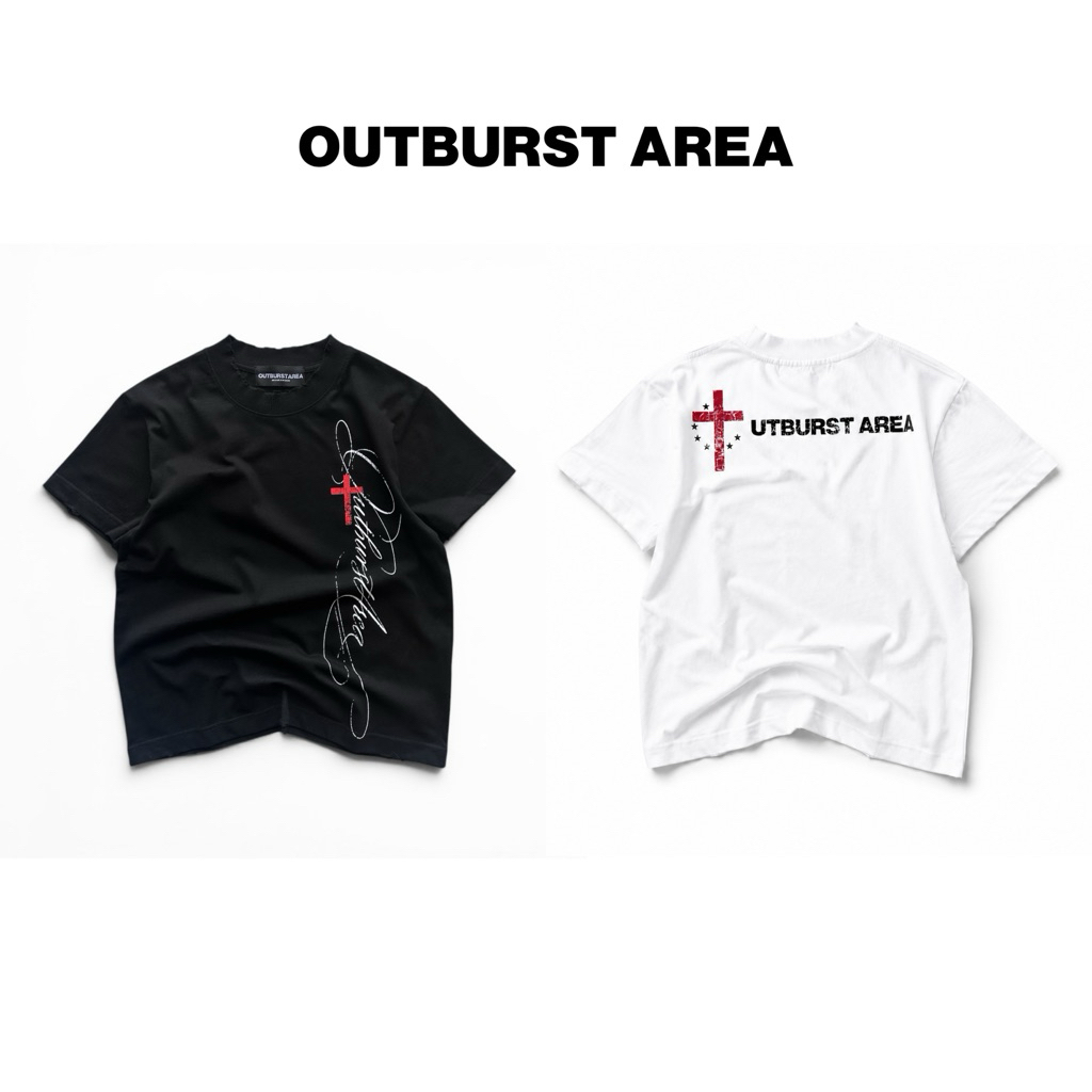 เสื้อยืดผู้ชายและผู้หญิง Regular Fit - OBA SCAR CROSS TEE