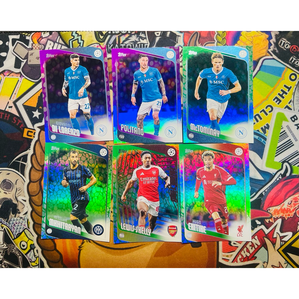 การ์ดฟุตบอล ใส่ Liverpool,Napoli,Arsenal,Inter Milan Topps UCC 2025/26