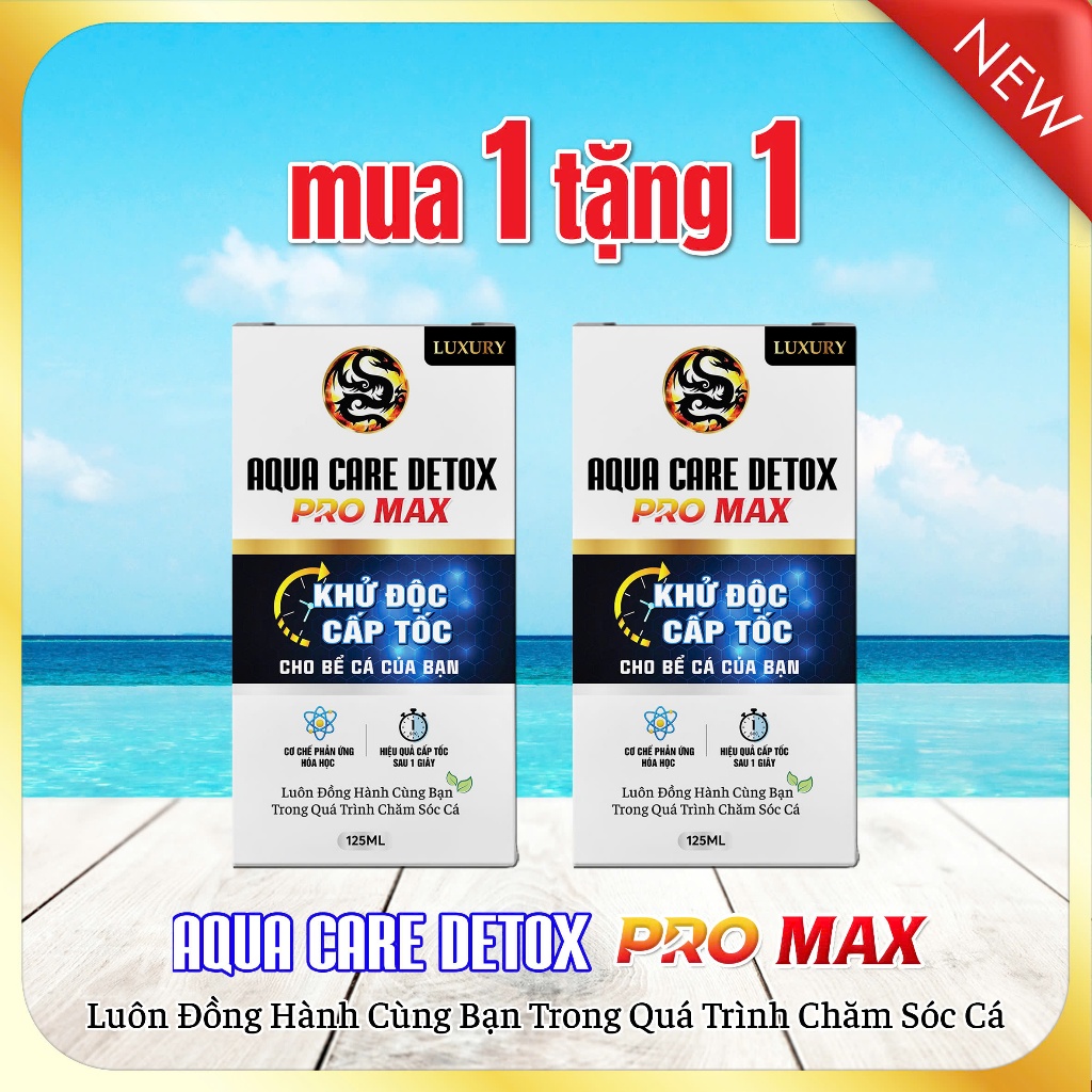 [พิเศษ] ซื้อ 1 แถม 1 Aqua Care Detox Pro Max ขจัดคลอรีน โลหะหนัก สารส้ม NH3, H2S & NO2