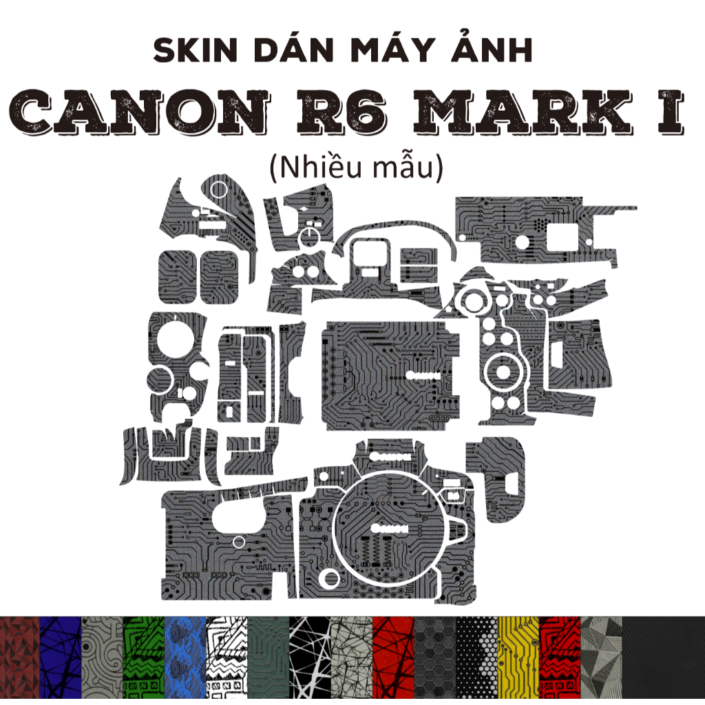 สติ๊กเกอร์ 3M Skin สําหรับ Canon R6 Mark I (หลายรุ่น) | ฟิล์มกันรอยสําหรับตัวกล้อง