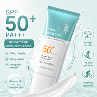 Kem Chống Nắng L'ANCER KING SPF 50+ PA+++ Gốc Nước Dưỡng Ẩm Chống Lão Hóa 50g B29