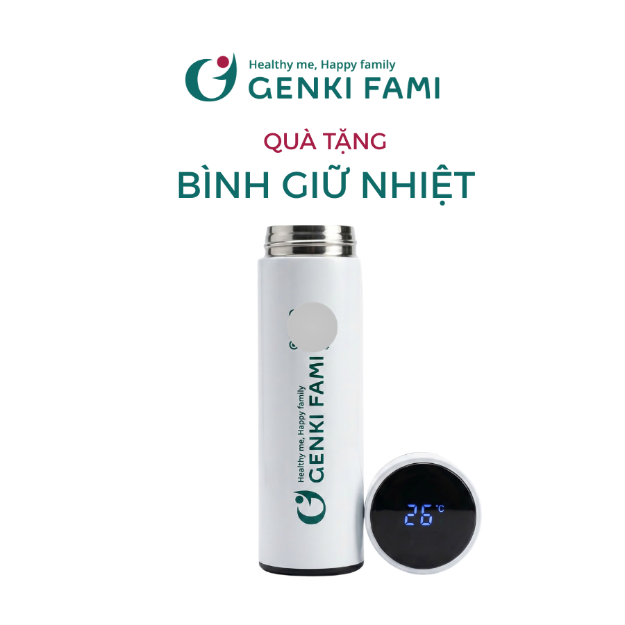 [ของขวัญ] ขวดน้ําเก็บความร้อนโลโก้ Genki Fami