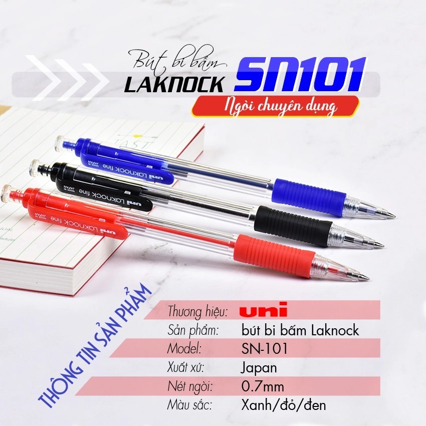 UNI LACNOCK SN101 0.7มม. ปากกาลูกลื่น