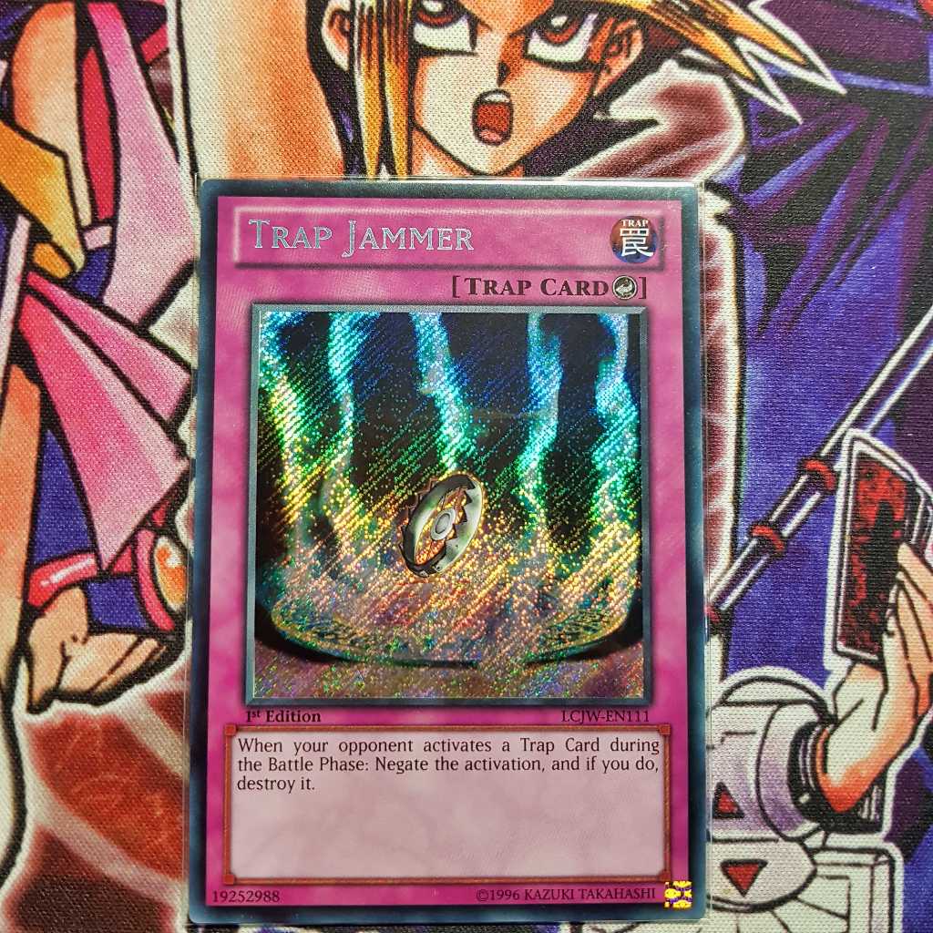 การ์ด Yugioh ของแท้ | กับดักแยมเมอร์ | LCJW ความลับหายาก.