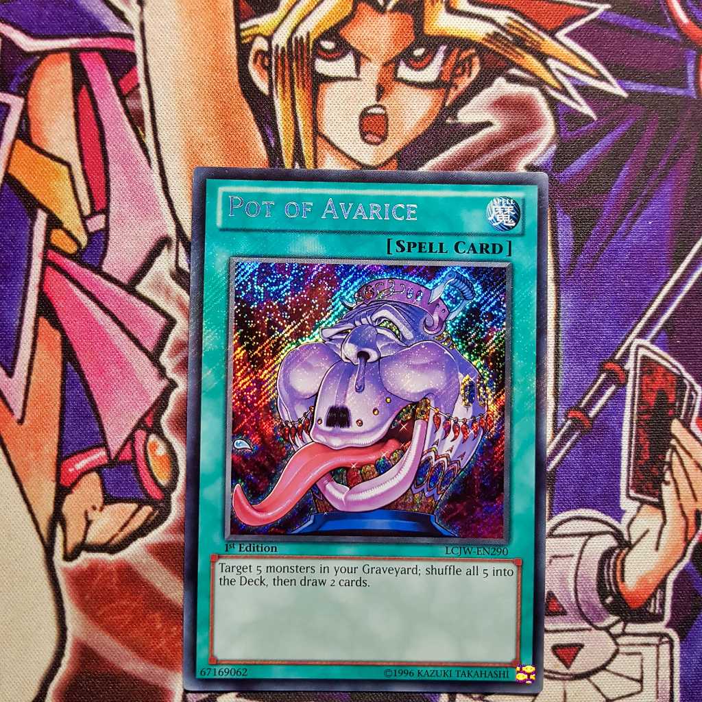 การ์ด Yugioh ของแท้ | หม้อของ Avarice | LCJW ความลับหายาก.