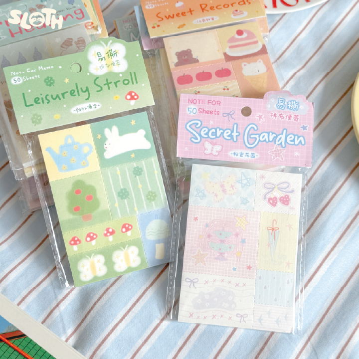 กระดาษโน๊ตแบบฉีก | Journal Journal Journal Journal | โน้ตเย็บปะติดปะต่อกัน