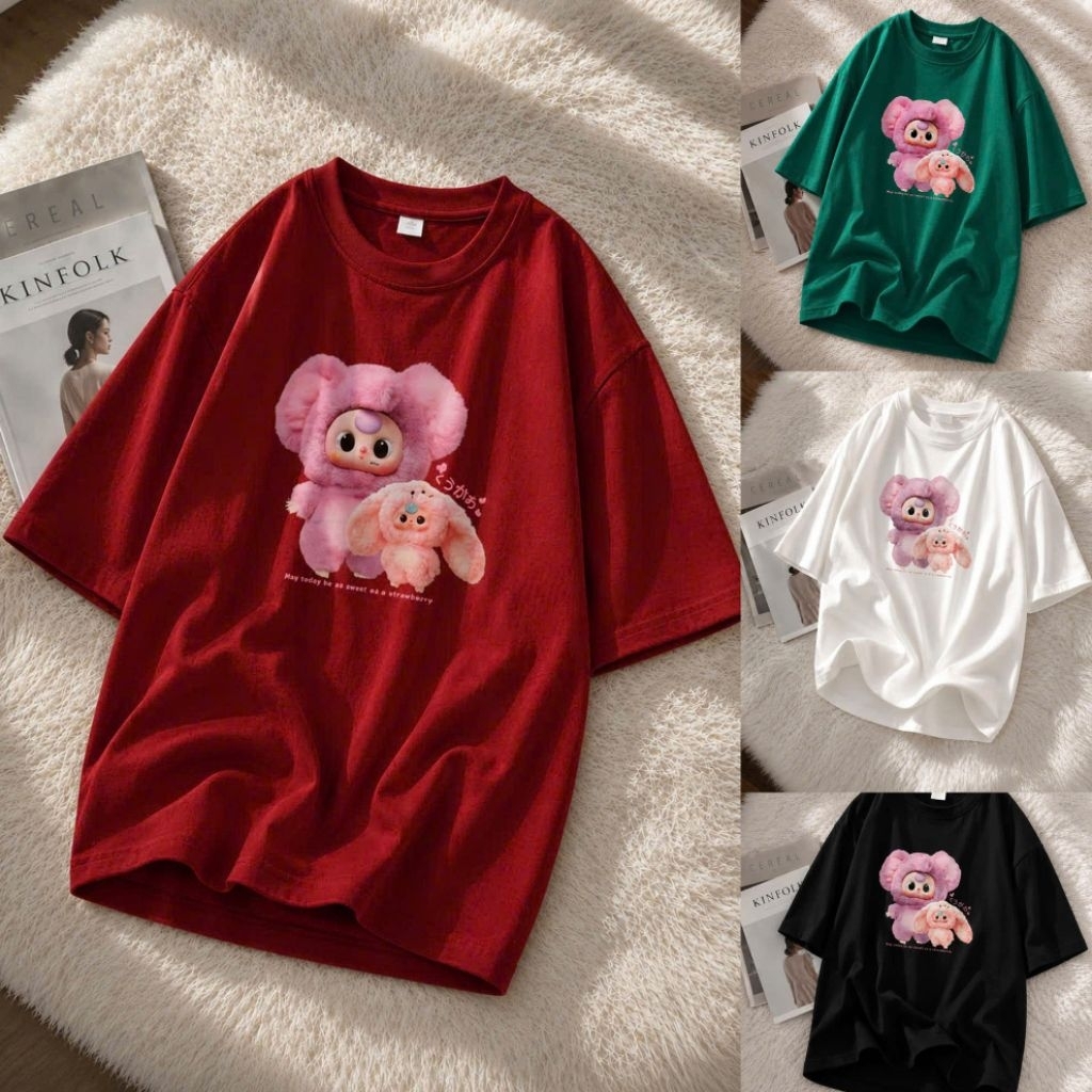INPETH WIDE FORM COTTON T-SHIRT WITH BBTHREE PATTERN OCCCO0105 ️ วัสดุยืดหยุ่น COTTON 4 ทิศทาง ชนิด 