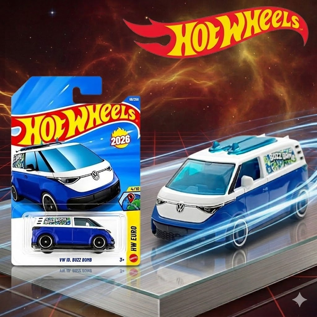 Hot Wheels VW ID Car Model. รถตู้ Buzz Bomb ของแท้