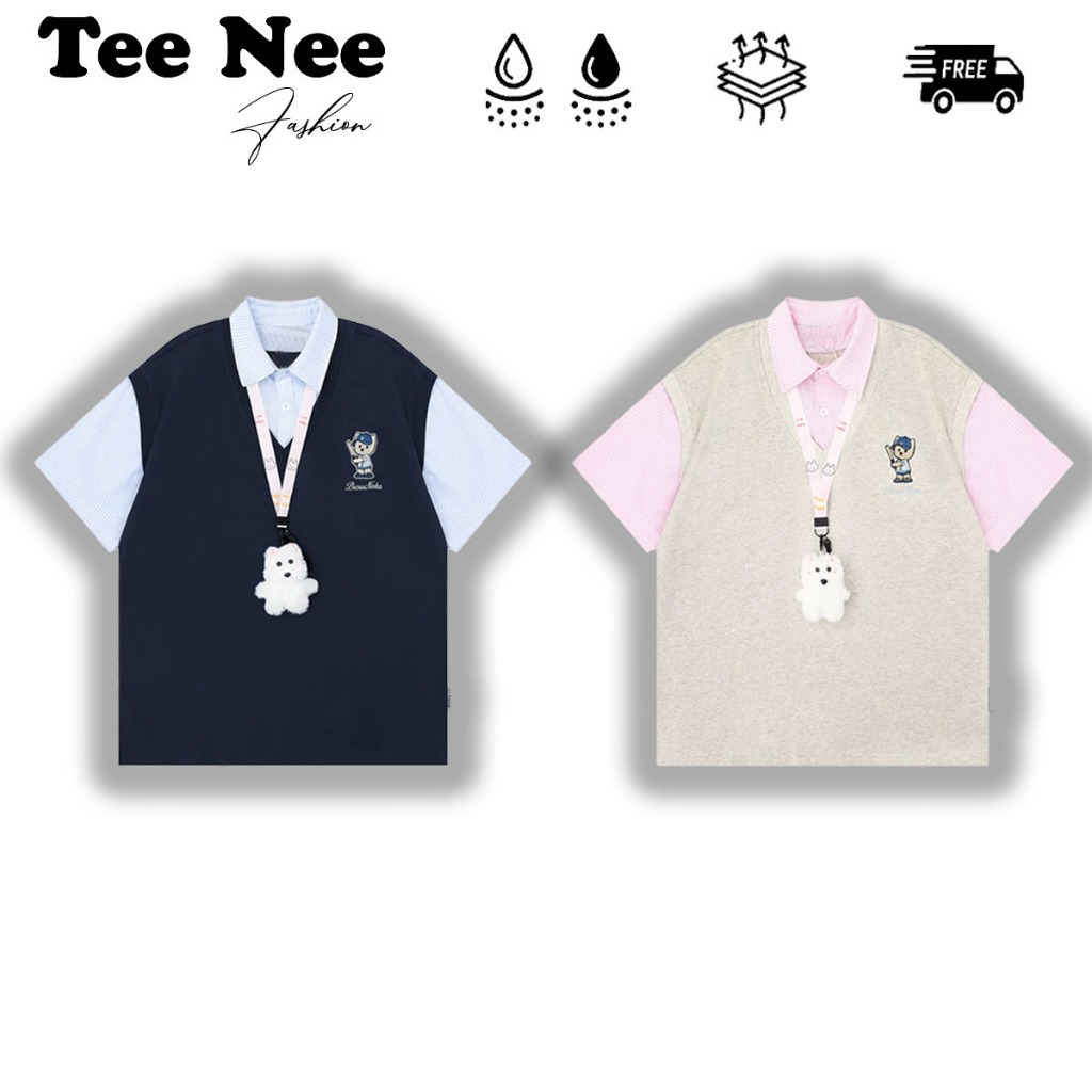 เสื้อยืดคอปกชายและหญิงงานปักผ้าเย็นยืด By TeeNee