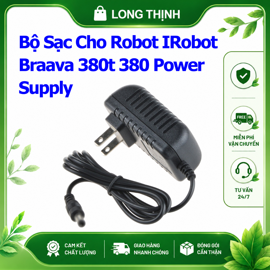 เครื่องชาร์จแท้สําหรับหุ่นยนต์ถูพื้น iRobot Braava 380, 380t, 390j, 5200