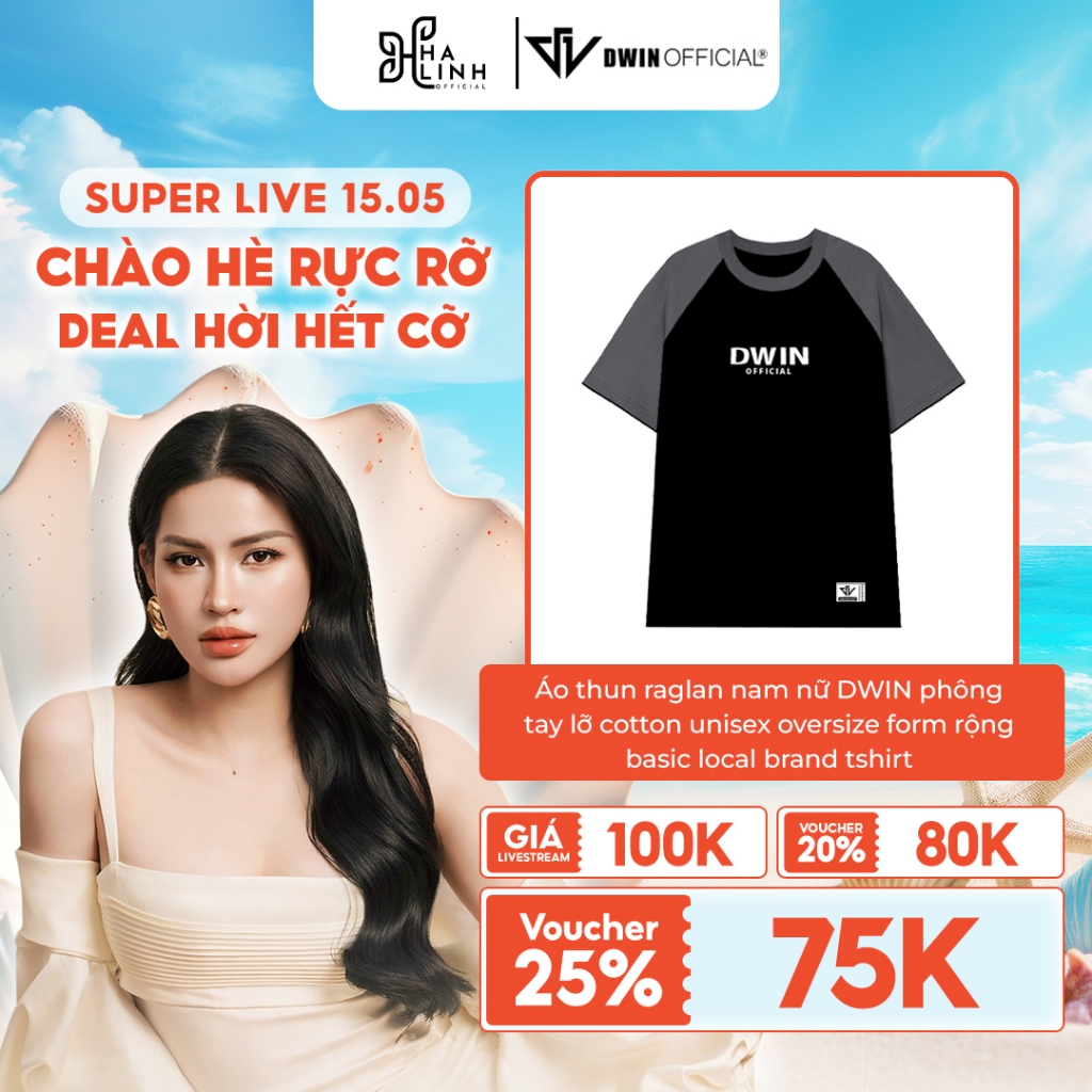 [VHL - DWIN] เสื้อยืดแร็กแลนสําหรับผู้ชายและผู้หญิง DWIN ทรงหลวมเสื้อยืดแขนยาวผ้าฝ้าย unisex แบรนด์ท
