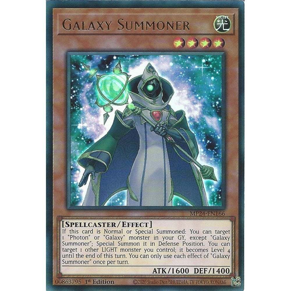 [KW2 Yugioh] [EN-UK] การ์ด MP24-EN166 Galaxy Summoner : การ์ดหายากมาก : รุ่นที่ 1