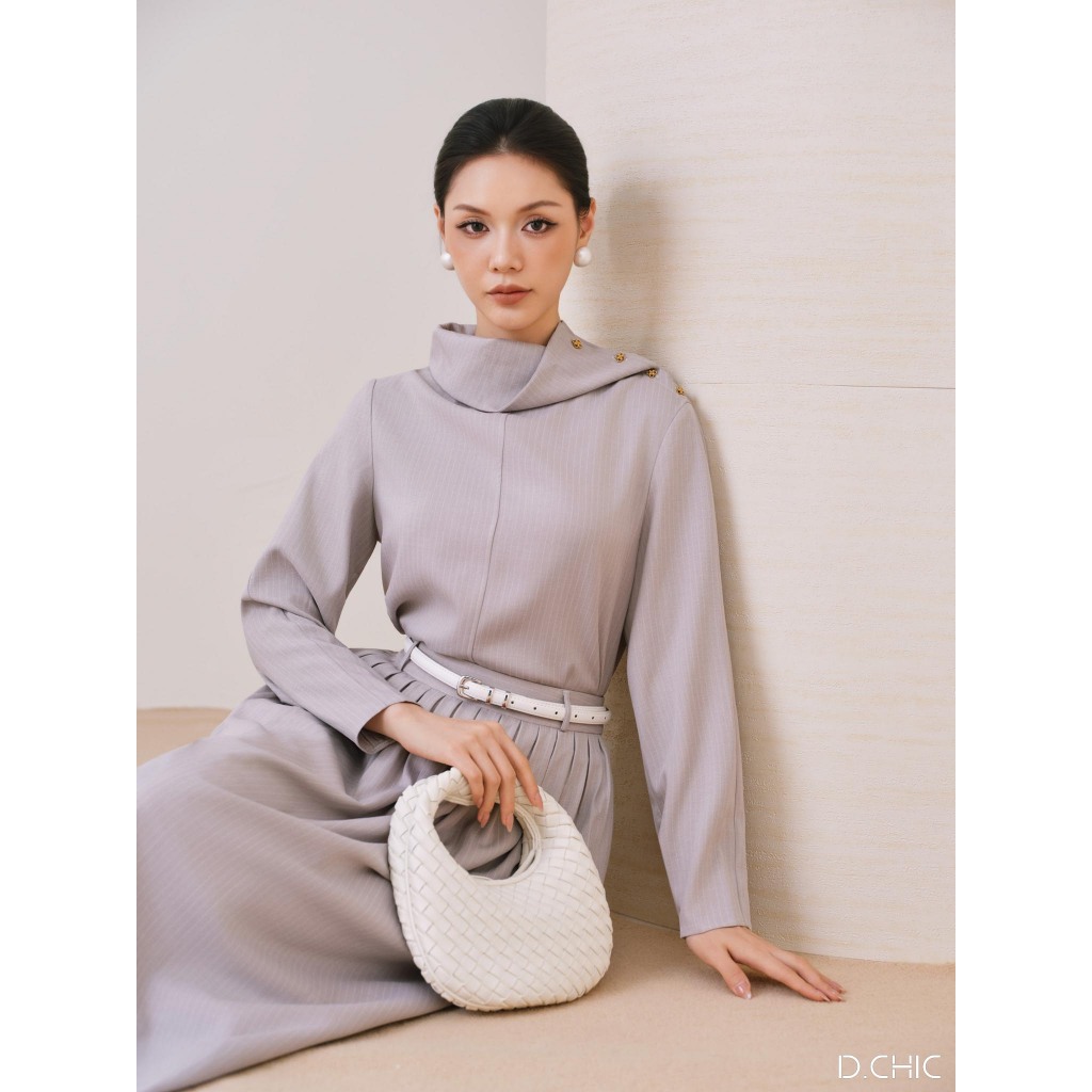 D.CHIC เสื้อเชิ้ตลายสก๊อตแขนยาวคอปก bias_CV.2-1185 MS: 1813191 (SS26)
