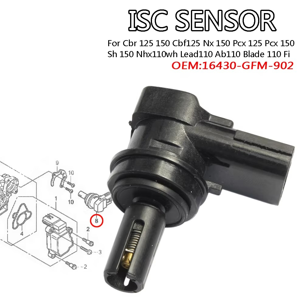 IACV วาล์ววาล์วเดินเบา CBR 125/150 CBF125 NX 150 PCX 125/150 SH 150 NHX110WH Lead110 AB110 ใบมีด 110
