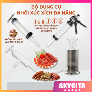 Dụng Cụ Nhồi Xúc Xích Lạp Xưởng Thao Tác Dễ Dàng, Máy Nhồi Bằng Tay Inox, Nhựa Cao Cấp Nhiều Phân Loại