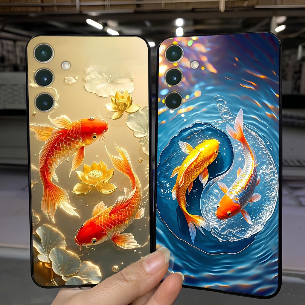 เคสสําหรับ Samsung ss s24 / ss s24 plus / s24 fe พร้อมพิมพ์ปลาคาร์พนําโชค