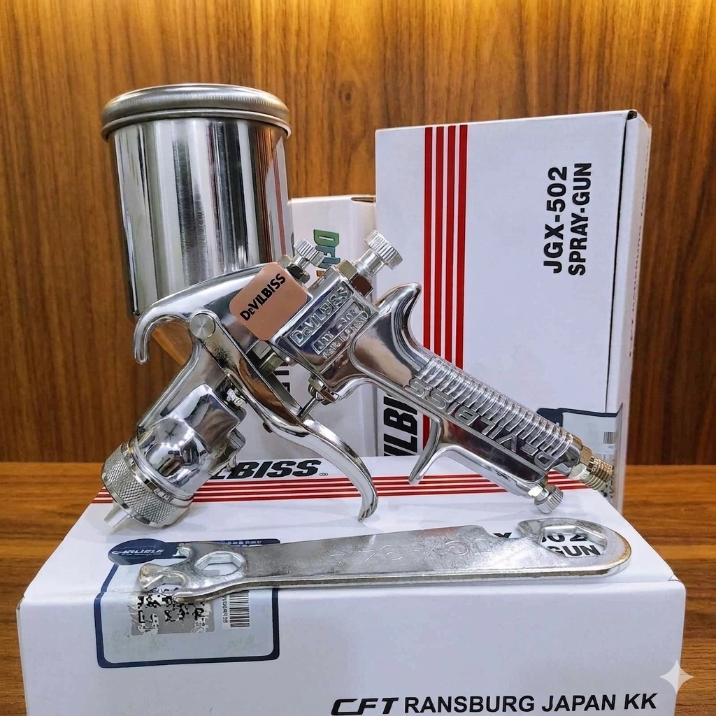 DEVILBS JGX-502 ปืนพ่นสี สินค้าแท้ เทคโนโลยีญี่ปุ่น 1.4mm เชี่ยวชาญในการพ่นเงา