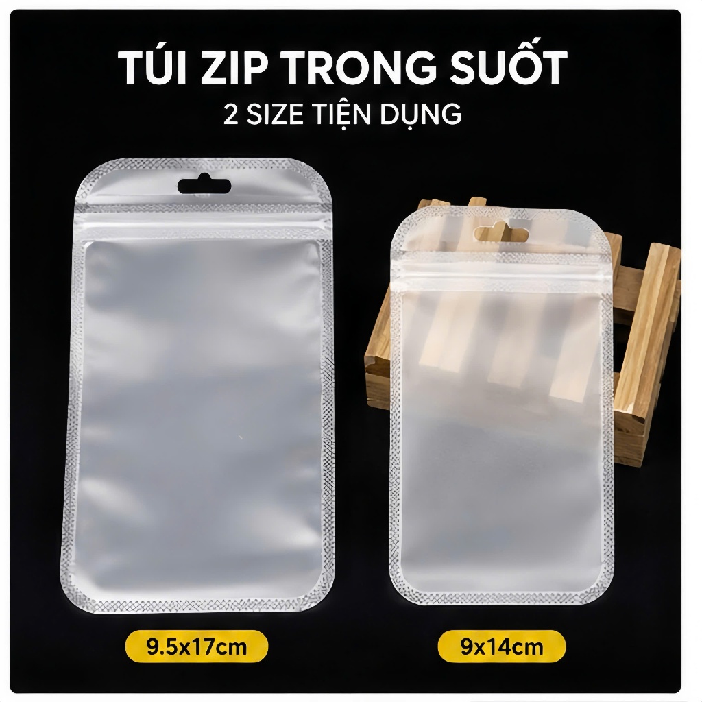 ถุงซิปใสมีซิปล็อค (แพ็คประมาณ 50 ถุง) ขนาด 9x14 9.5x17 สําหรับอุปกรณ์เครื่องสําอาง